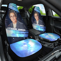 Katherine Johnson Car Seat Cover with Galaxy Background, Hidden No More Quote and Rocket Brain Equation - Wonder Print Shop