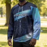 Katherine Johnson Hockey Jersey with Galaxy Background, Hidden No More Quote and Rocket Brain Equation - Wonder Print Shop