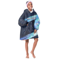 Katherine Johnson Kid Wearable Blanket Hoodie with Galaxy Background, Hidden No More Quote and Rocket Brain Equation - Wonder Print Shop