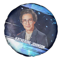 Katherine Johnson Spare Tire Cover with Galaxy Background, Hidden No More Quote and Rocket Brain Equation - Wonder Print Shop