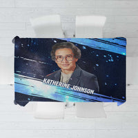 Katherine Johnson Tablecloth with Galaxy Background, Hidden No More Quote and Rocket Brain Equation - Wonder Print Shop