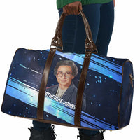 Katherine Johnson Travel Bag with Galaxy Background, Hidden No More Quote and Rocket Brain Equation - Wonder Print Shop