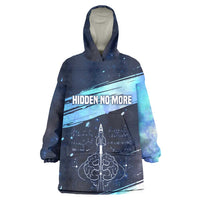 Katherine Johnson Wearable Blanket Hoodie with Galaxy Background, Hidden No More Quote and Rocket Brain Equation - Wonder Print Shop