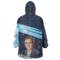 Katherine Johnson Wearable Blanket Hoodie with Galaxy Background, Hidden No More Quote and Rocket Brain Equation - Wonder Print Shop
