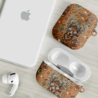 Valentine Buck AirPods Case with Camo Cap and XOXO Pattern Retro Hunting