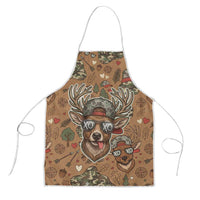 Valentine Buck Apron with Camo Cap and XOXO Pattern Retro Hunting