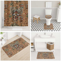 Valentine Buck Bathroom Set with Camo Cap and XOXO Pattern Retro Hunting