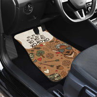 Valentine Buck Car Mats with Camo Cap and XOXO Pattern Retro Hunting