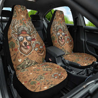 Valentine Buck Car Seat Cover with Camo Cap and XOXO Pattern Retro Hunting