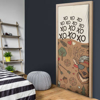 Valentine Buck Door Cover with Camo Cap and XOXO Pattern Retro Hunting
