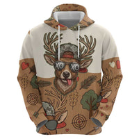 Valentine Buck Hoodie with Camo Cap and XOXO Pattern Retro Hunting