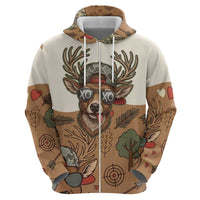 Valentine Buck Hoodie with Camo Cap and XOXO Pattern Retro Hunting