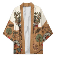 Valentine Buck Kimono with Camo Cap and XOXO Pattern Retro Hunting