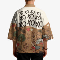 Valentine Buck Kimono with Camo Cap and XOXO Pattern Retro Hunting