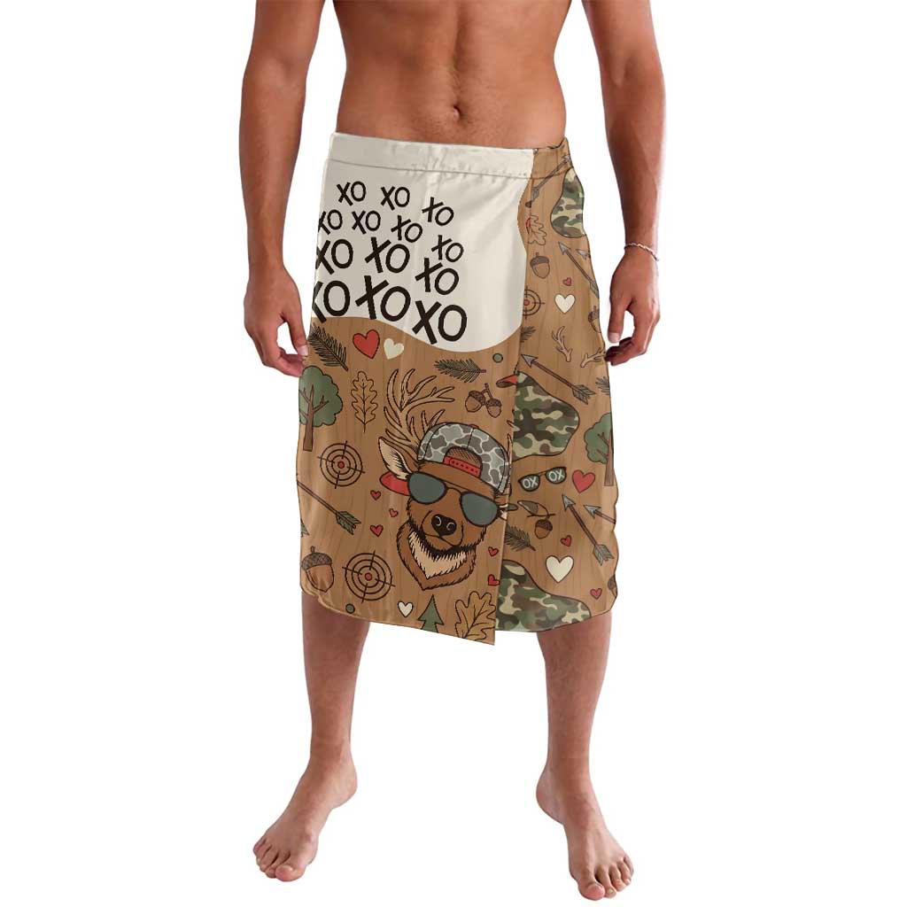 Valentine Buck Lavalava with Camo Cap and XOXO Pattern Retro Hunting