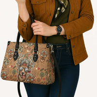 Valentine Buck Leather Bag with Camo Cap and XOXO Pattern Retro Hunting