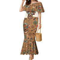 Valentine Buck Mermaid Dress with Camo Cap and XOXO Pattern Retro Hunting