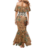 Valentine Buck Mermaid Dress with Camo Cap and XOXO Pattern Retro Hunting