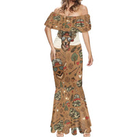 Valentine Buck Mermaid Dress with Camo Cap and XOXO Pattern Retro Hunting