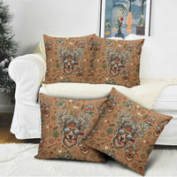 Valentine Buck Pillow Cover with Camo Cap and XOXO Pattern Retro Hunting