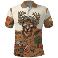Valentine Buck Polo Shirt with Camo Cap and XOXO Pattern Retro Hunting