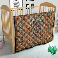 Valentine Buck Quilt with Camo Cap and XOXO Pattern Retro Hunting