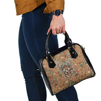 Valentine Buck Shoulder Handbag with Camo Cap and XOXO Pattern Retro Hunting