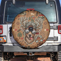 Valentine Buck Spare Tire Cover with Camo Cap and XOXO Pattern Retro Hunting