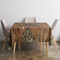 Valentine Buck Tablecloth with Camo Cap and XOXO Pattern Retro Hunting