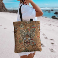 Valentine Buck Tote Bag with Camo Cap and XOXO Pattern Retro Hunting
