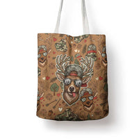 Valentine Buck Tote Bag with Camo Cap and XOXO Pattern Retro Hunting