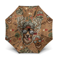 Valentine Buck Umbrella with Camo Cap and XOXO Pattern Retro Hunting