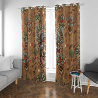 Valentine Buck Window Curtain with Camo Cap and XOXO Pattern Retro Hunting