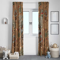 Valentine Buck Window Curtain with Camo Cap and XOXO Pattern Retro Hunting