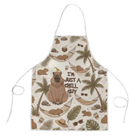 Chill Capybara Vibes Apron with Hammock and Coconut Tropical Relaxed Style
