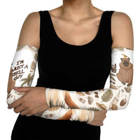 Chill Capybara Vibes Arm Sleeves with Hammock and Coconut Tropical Relaxed Style