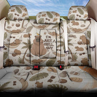 Chill Capybara Vibes Back Car Seat Cover with Hammock and Coconut Tropical Relaxed Style