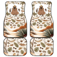 Chill Capybara Vibes Car Mats with Hammock and Coconut Tropical Relaxed Style