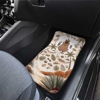 Chill Capybara Vibes Car Mats with Hammock and Coconut Tropical Relaxed Style