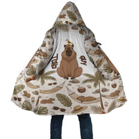 Chill Capybara Vibes Cloak with Hammock and Coconut Tropical Relaxed Style