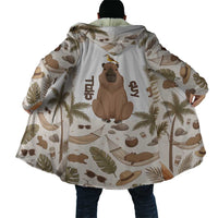 Chill Capybara Vibes Cloak with Hammock and Coconut Tropical Relaxed Style