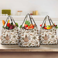 Chill Capybara Vibes Grocery Bag with Hammock and Coconut Tropical Relaxed Style