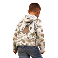 Chill Capybara Vibes Kid Hoodie with Hammock and Coconut Tropical Relaxed Style