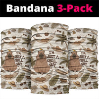 Chill Capybara Vibes Neck Gaiter with Hammock and Coconut Tropical Relaxed Style