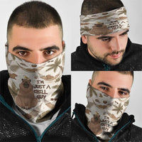 Chill Capybara Vibes Neck Gaiter with Hammock and Coconut Tropical Relaxed Style