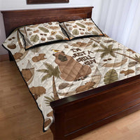 Chill Capybara Vibes Quilt Bed Set with Hammock and Coconut Tropical Relaxed Style