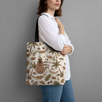 Chill Capybara Vibes Tote Bag with Hammock and Coconut Tropical Relaxed Style
