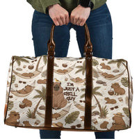 Chill Capybara Vibes Travel Bag with Hammock and Coconut Tropical Relaxed Style