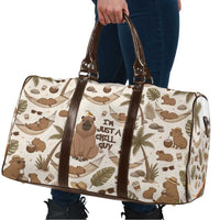 Chill Capybara Vibes Travel Bag with Hammock and Coconut Tropical Relaxed Style