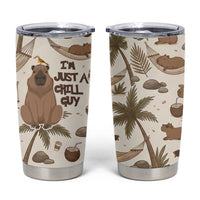 Chill Capybara Vibes Tumbler Cup with Hammock and Coconut Tropical Relaxed Style